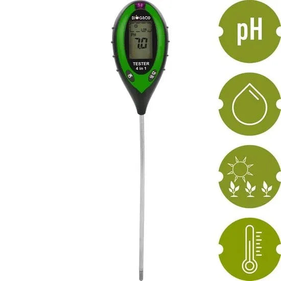 Biogarden – Elektroninen 4-in-1 maaperämittari, pH-mittari - Cropper