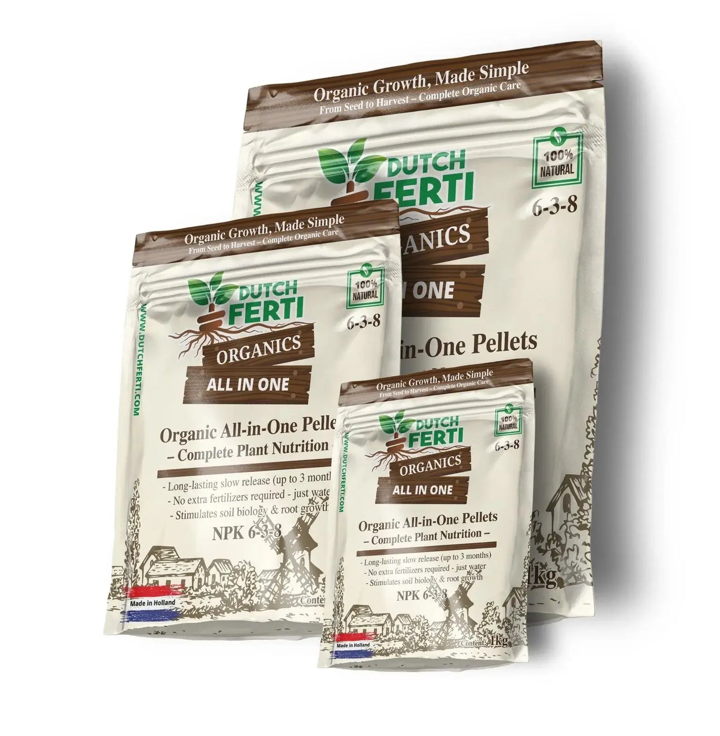 Dutch Ferti All-in-One Pellets – orgaaninen kasvilannoite 0,5 kg tai 1 kg