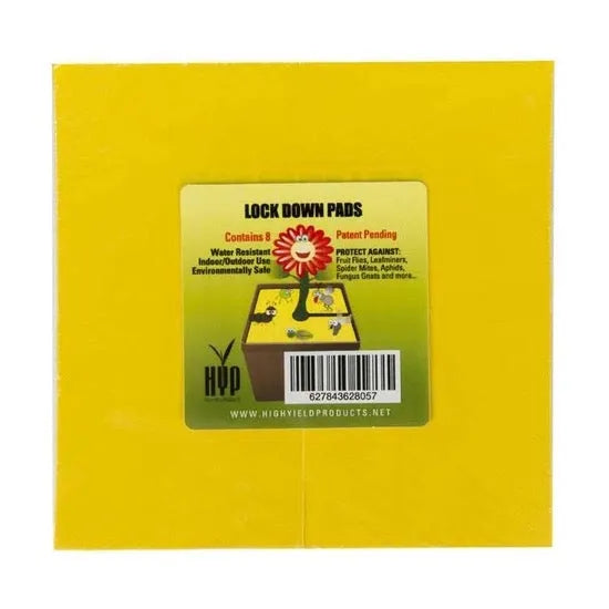 HYP Lock Down Pads 15x15cm (6") - Hyönteisten Tarttuvat Ansapalat 8kpl - Cropper