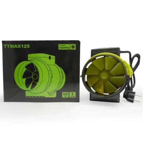 Garden HighPro ProFan TT 125mm – kanavapuhallin 220/280 m³/h kahdella nopeudella