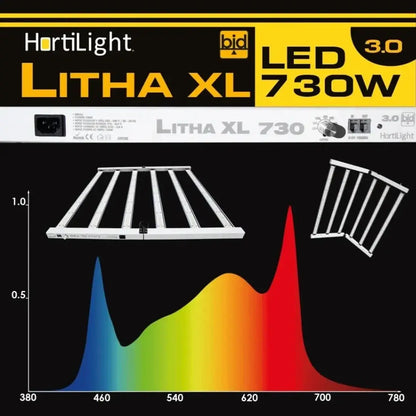 Hortilight Litha XL 3.0 – LED-kasvivalaisin 730W | Täysi spektri