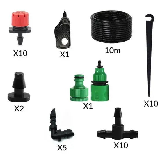 Kastelusetti 6 mm – 10 m letku + 10 tippusuutinta