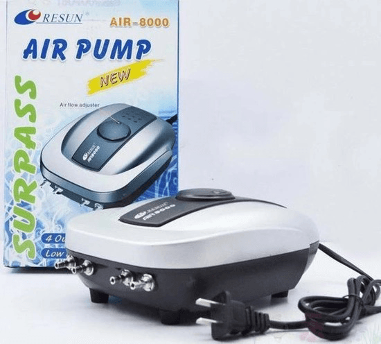 Resun Air-8000 – ilmapumppu 4 lähdöllä hydroponiseen kasvatukseen