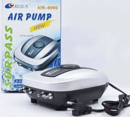 Resun Air-8000 – ilmapumppu 4 lähdöllä hydroponiseen kasvatukseen