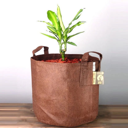 Root Pouch kangasruukku 28x26cm 16L kahvoilla, ruskea